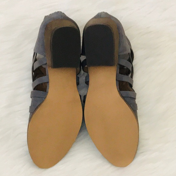 NEW! Aspen Smoke Blue Vegan Leather Strap Booties - Picture 8 of 8